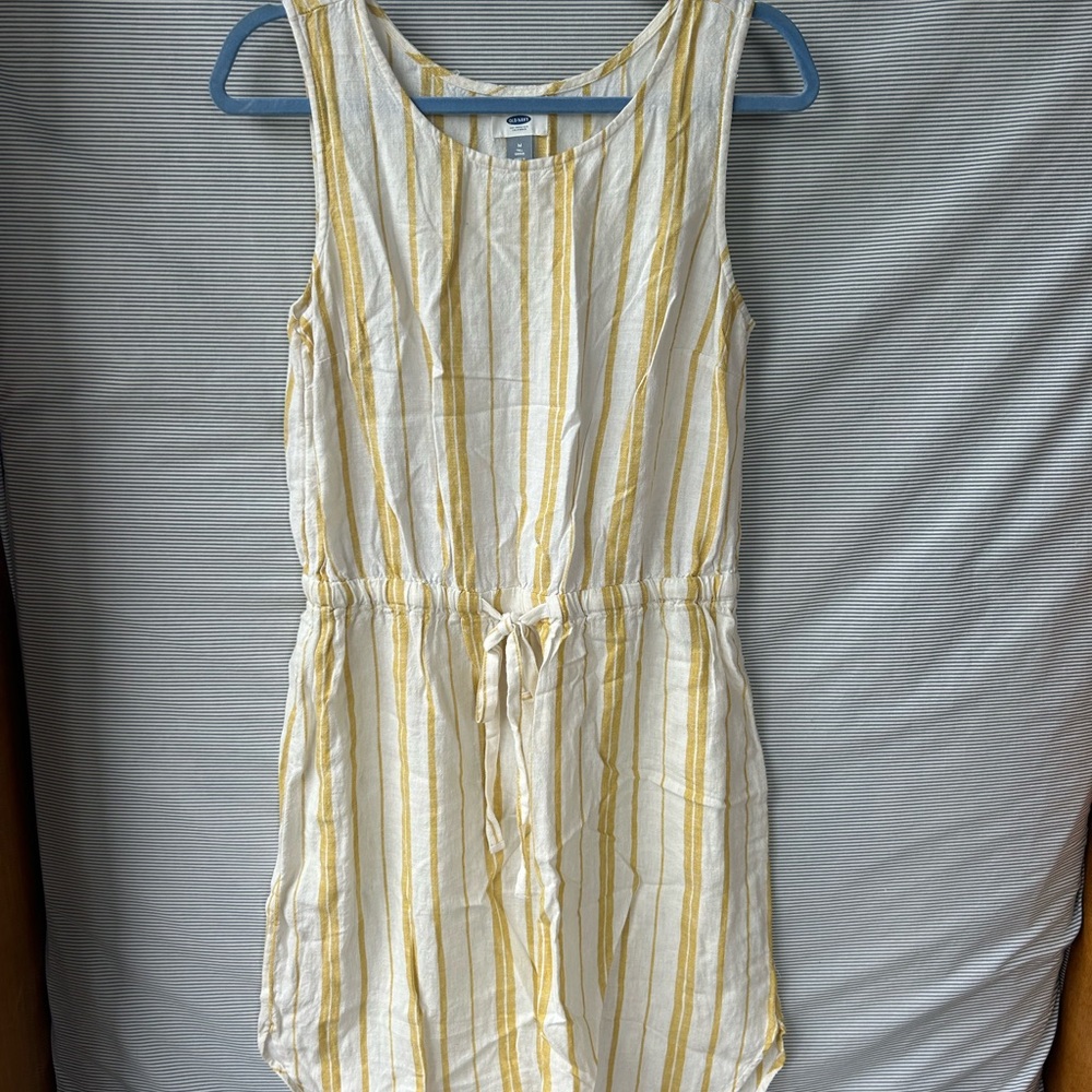 Old Navy Mustard and Cream Striped Dress